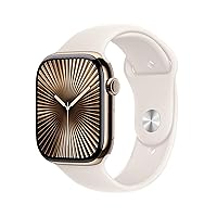 Apple Watch Series 10 GPS + Cellular 46 mm Smartwatch con cassa in titanio color Oro