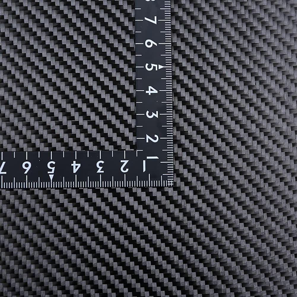 Tela de Fibra de Carbono 3K Tela Alta Fuerza para Reparación y Refuerzo | 200g/m² | 1mRollo Ancho 0.5mlongitud,Twill