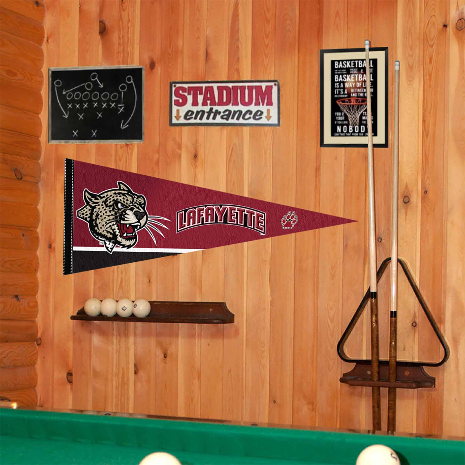 College Flags & Banners Co. Lafayette Leopards Pennant Full Size Felt