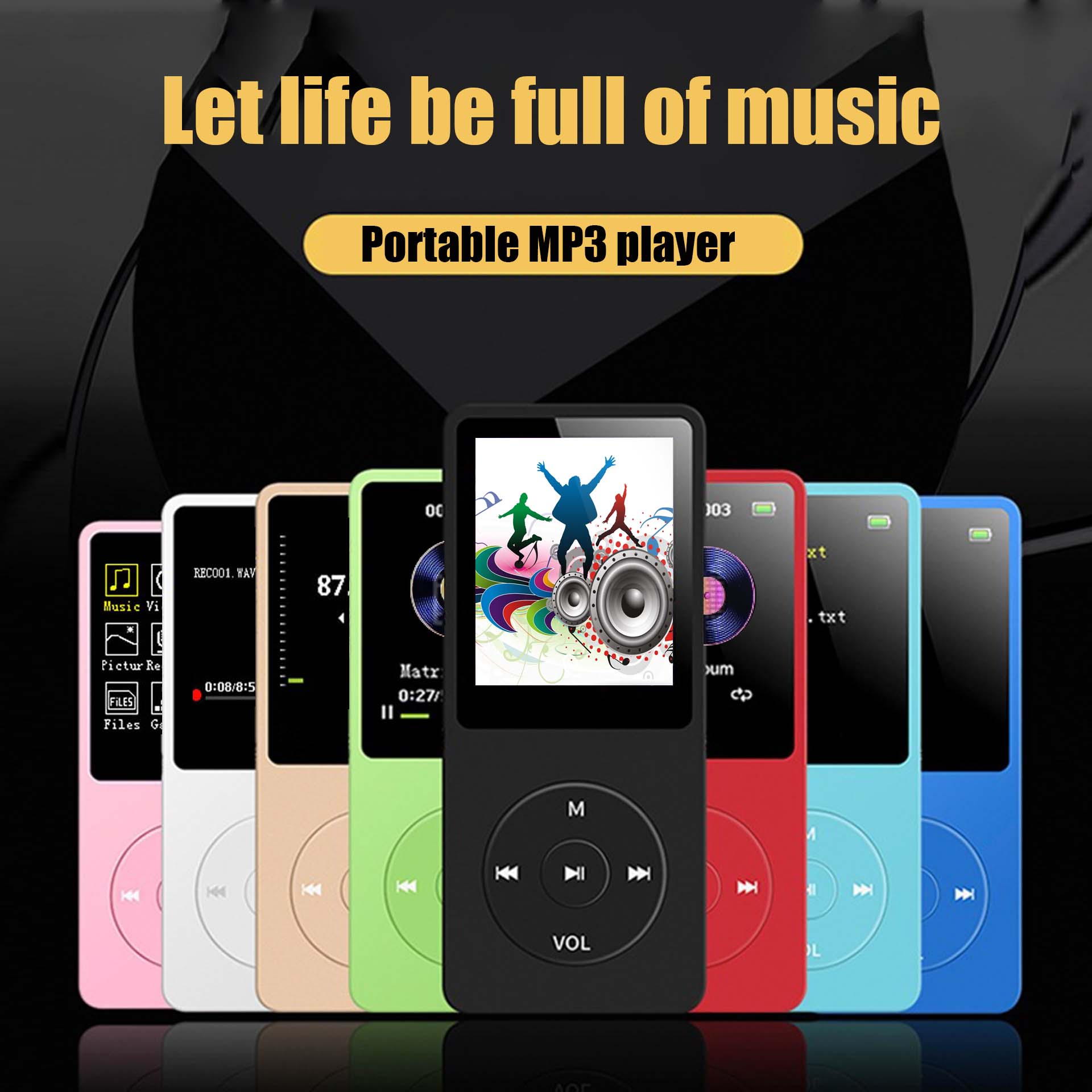 Amazon.com: 64GB MP3 Player with Speaker Earphones Portable Music
