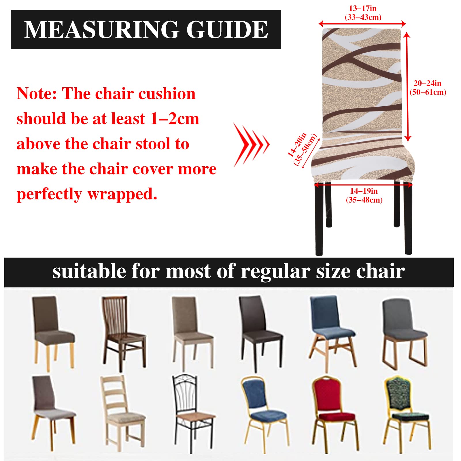 Jaotto Coprisedie Elasticizzati Con Schienale - Set Da 4 Pezzi Lavabile, Grigio Moderno - Foto 5
