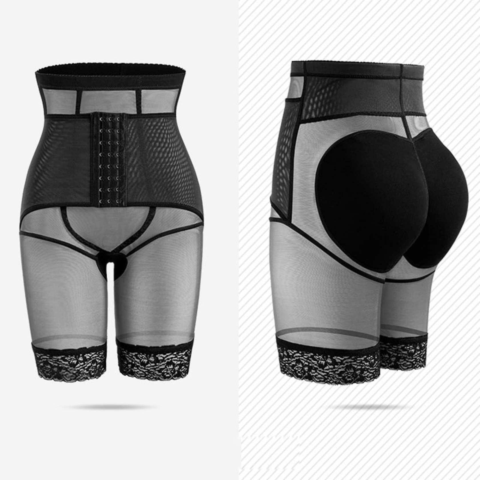 TTDGYYXW damskie majtki podnoszą pośladki bielizna modelująca biodra wzmacniają wyściełane majtki booty wysokie udo szczuplejsze