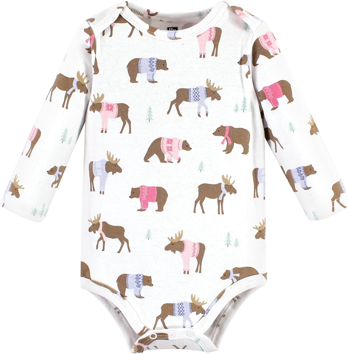 Hudson Baby baby-girls Cotton Long-sleeve Bodysuits 3-pack - Image 4