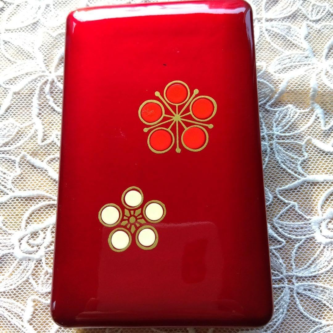 ミニ書道用具セット 赤 漆風