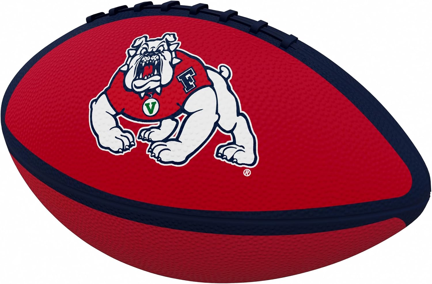Logo Brands Fresno State Bulldogs Rugby Mini-Size Rubber Football