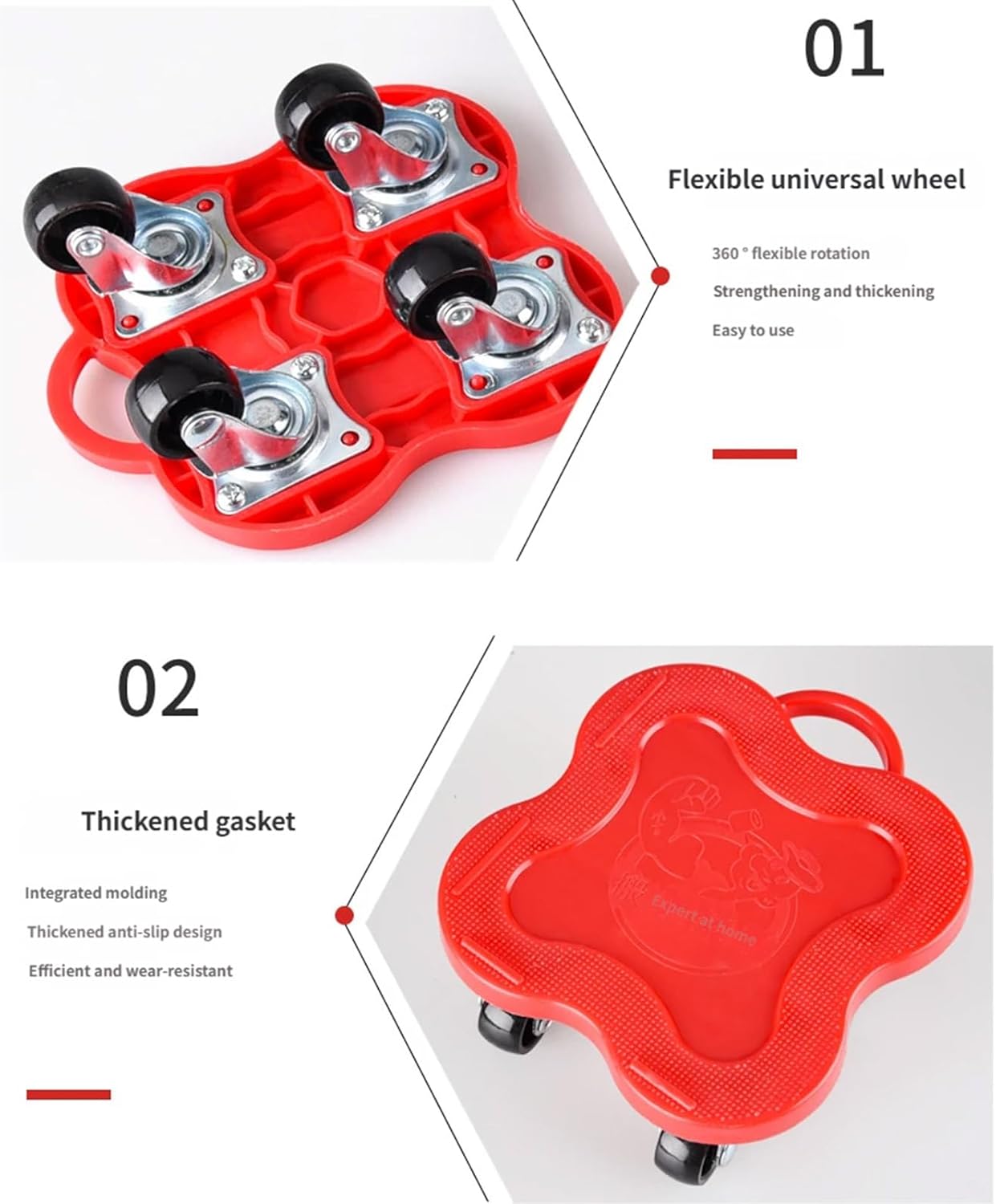 Good Wheel Sliders Set for Smooth Rotating and Easy Furniture Moving on All Types of Flooring Surfaces Omnidirectional Wheel