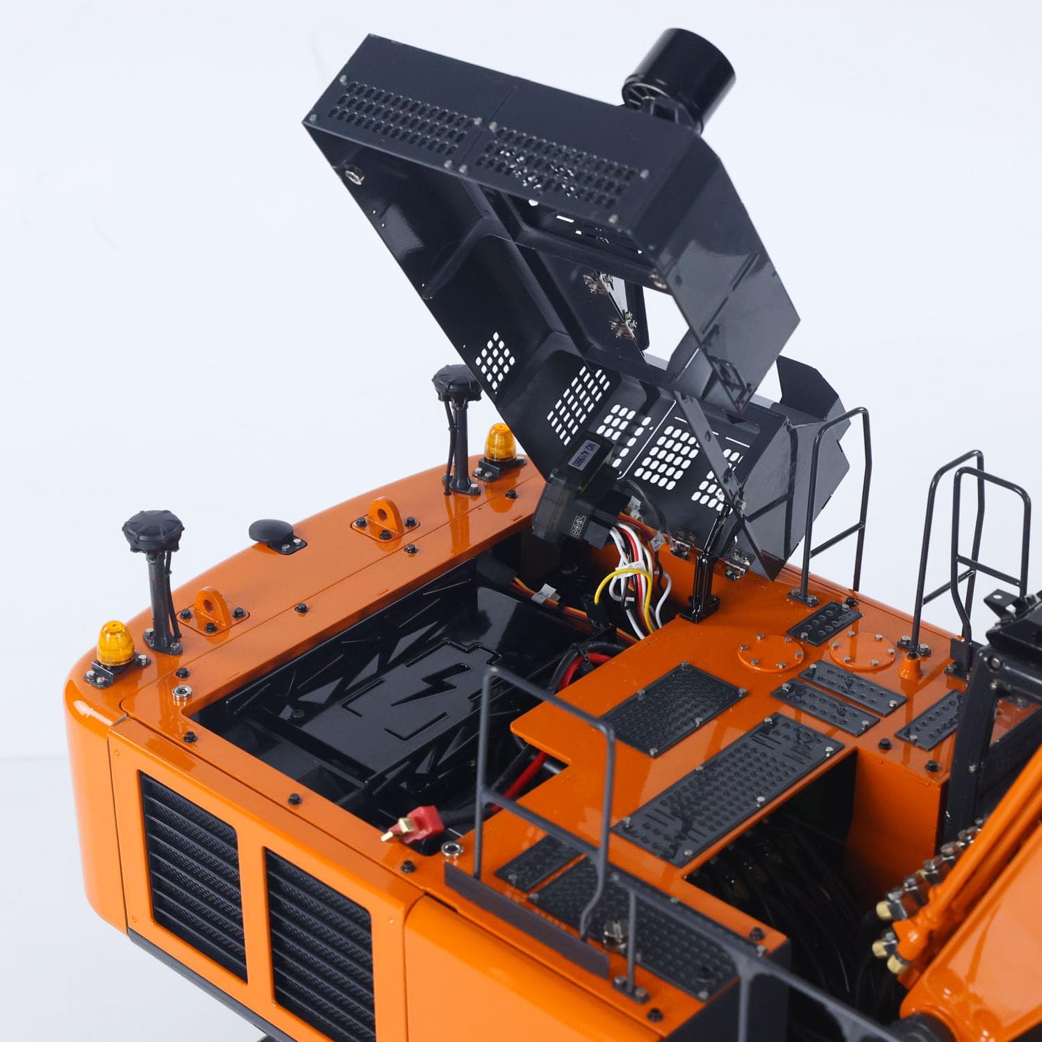 US in Stock, LESU 1/14 RC Hydraulic Excavator Model Aoue Zx490 Metal Remote Control Heavy Digger Car 6Ch Valve Light 6Ch Electrical Slip Ring Hobby Grade Model for Ages 14+