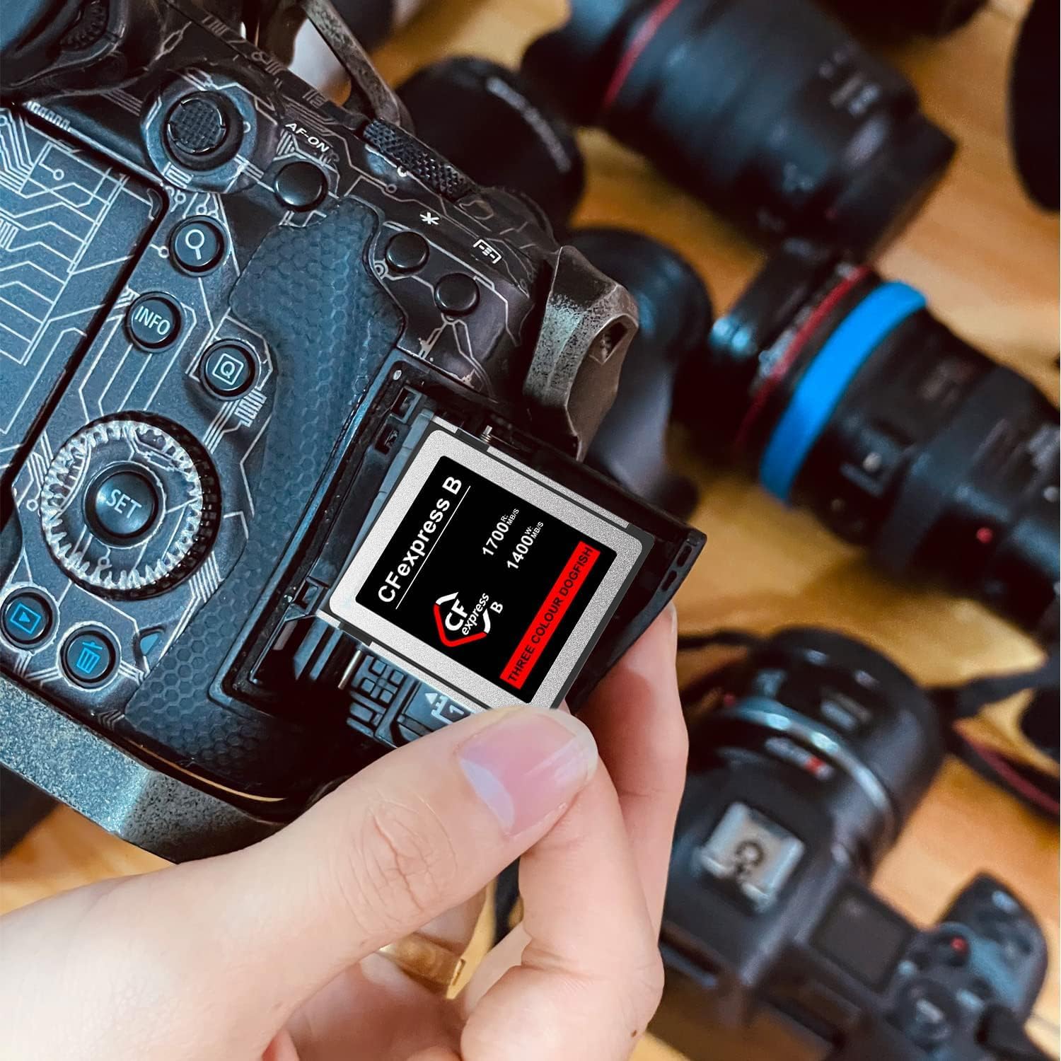 Dogfish CFexpress - Scheda di memoria tipo B, 512 GB, fino a 1700 MB/s, per foto e video 8K 4K RAW, per videocamere professionali Nikon, Canon, Panasonic