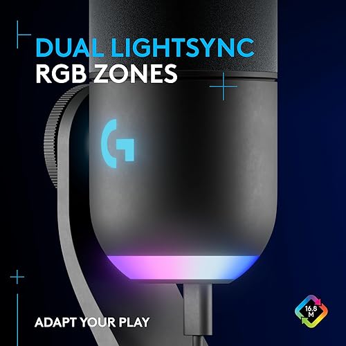 Miniatura 3 de Logitech G Yeti GX Dynamic RGB - Micrófono para juegos, podcast con LIGHTSYNC, VO!CE azul, control G HUB, supercardioide, USB Plug and Play en