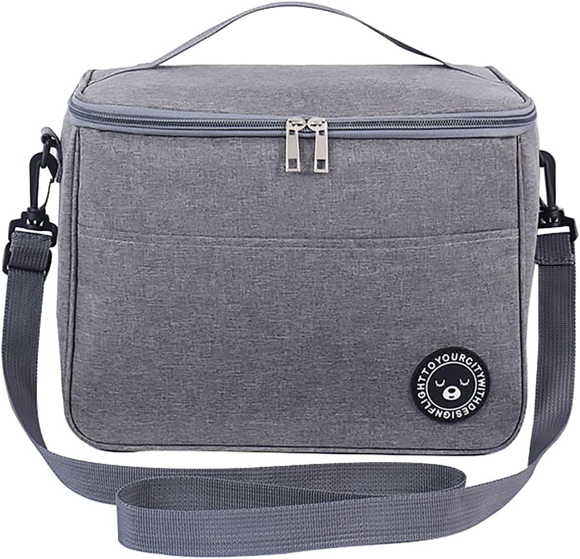 Torba Termiczna na Lunch 6.4 L, Borsa Frigo Pranzo z Paskami, Izolowana Torba na Jedzenie do Pracy, Szkoły, Pikniku
