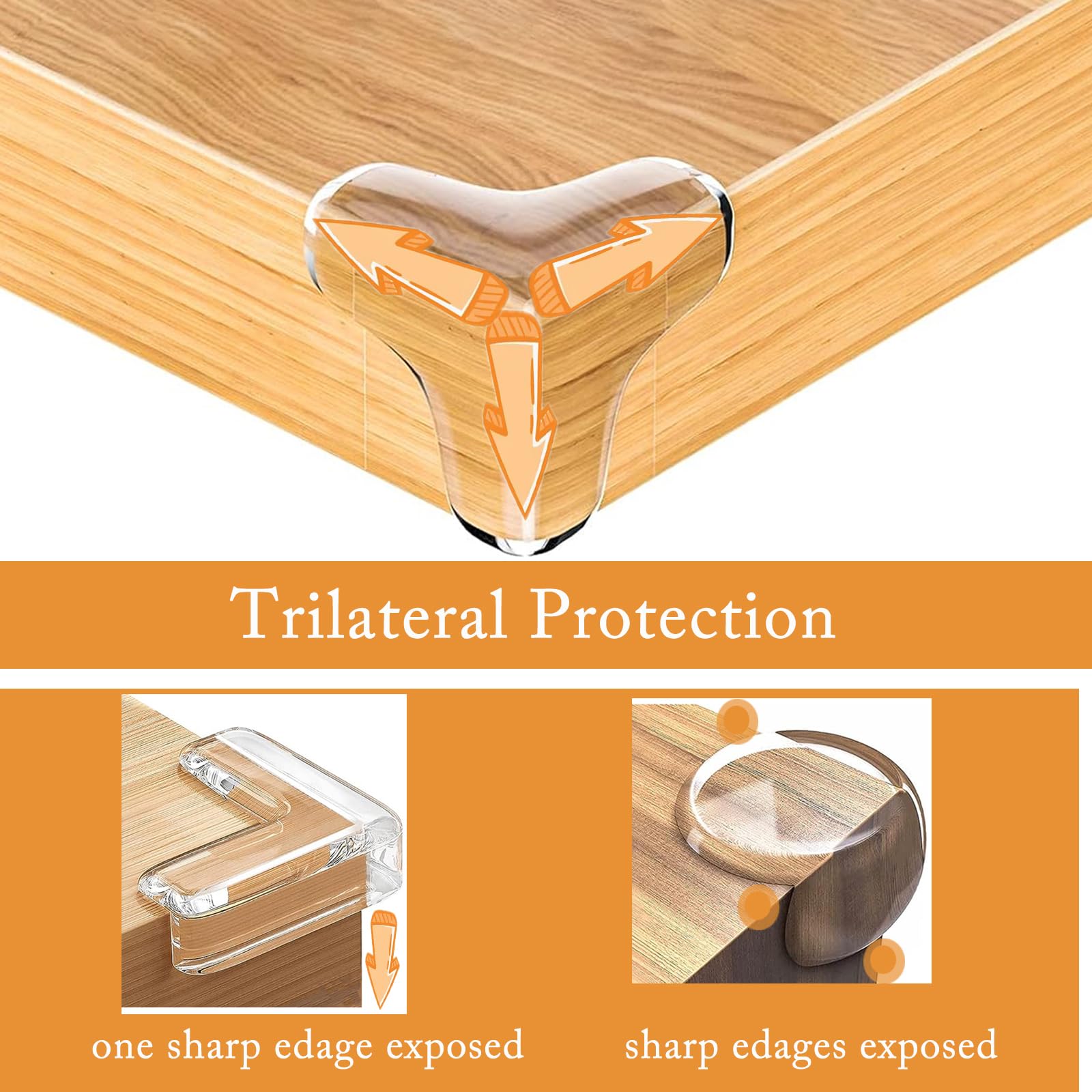 16 Pcs Corner Protectors for Kids T-Shape, Table Corner Protectors for Baby Clear Table Protector Baby Proofing - Image 2