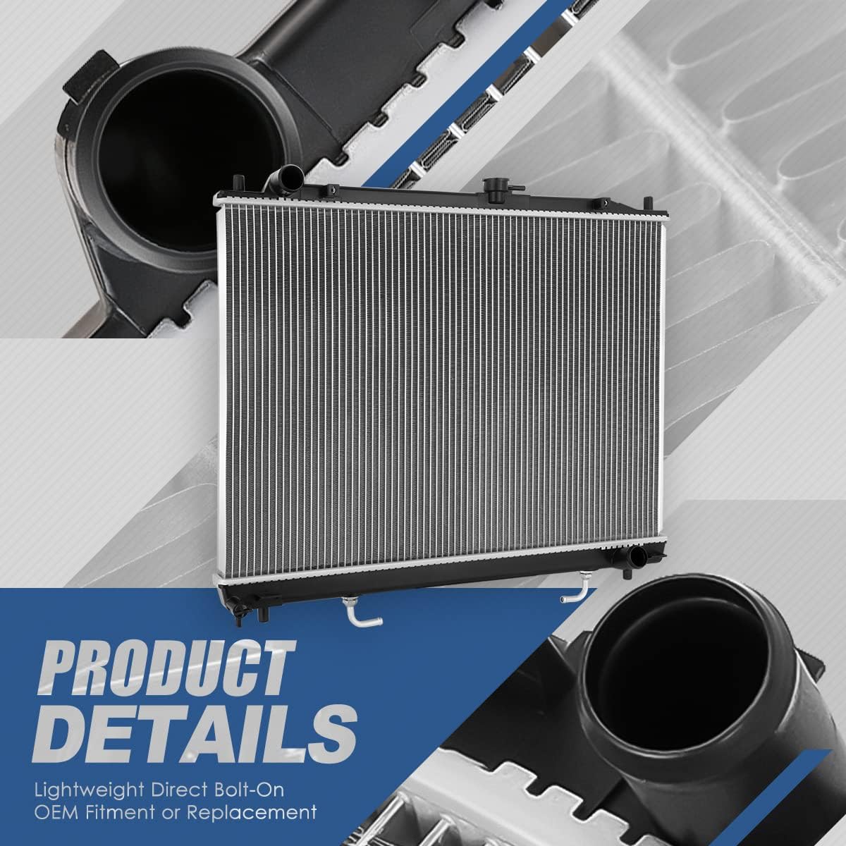 Auto Dynasty Radiator Compatible with 03-06 Mitsubishi Montero, DPI 2752 Factory Style 1-Row Cooling Radiator, Aluminum Core
