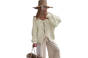 Women's Oversized Bowtie Cardigan: Y2K Style Reimagined