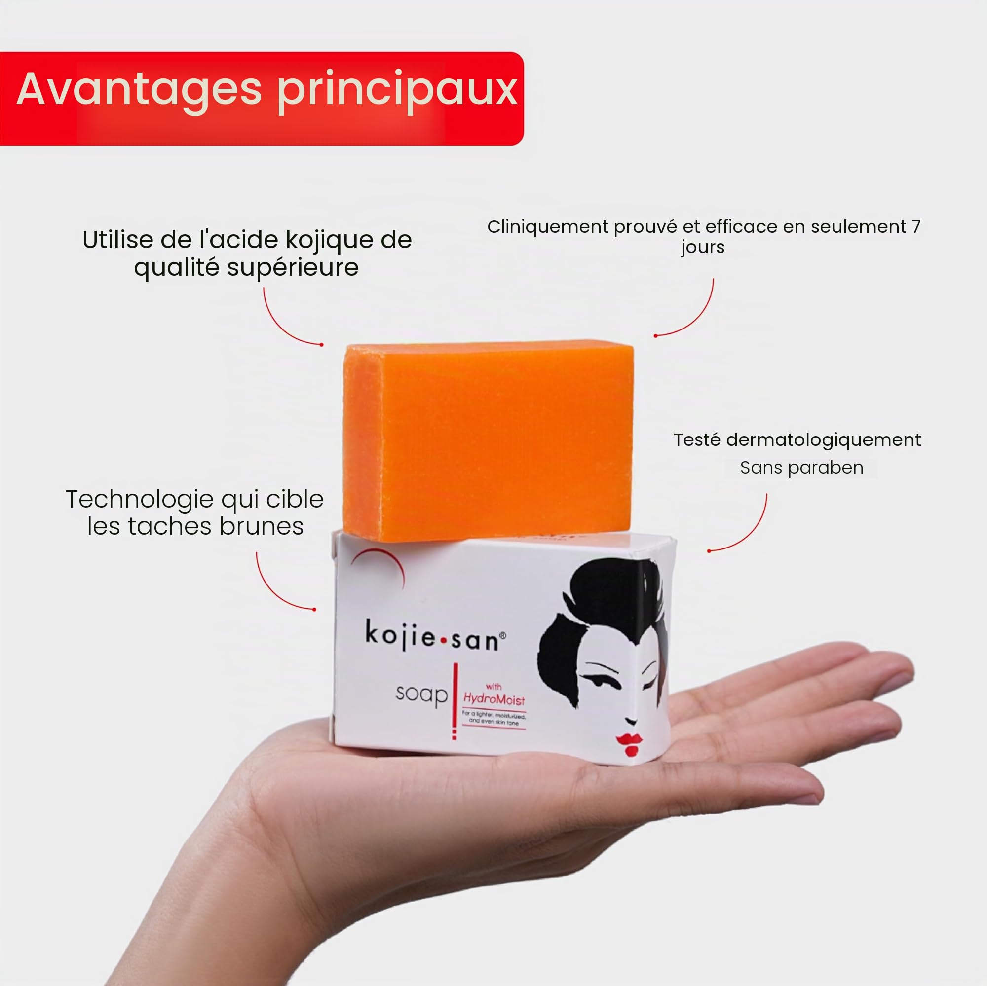 Kojie San Peau Éclairage Savon, 65 g (Lot de 3)