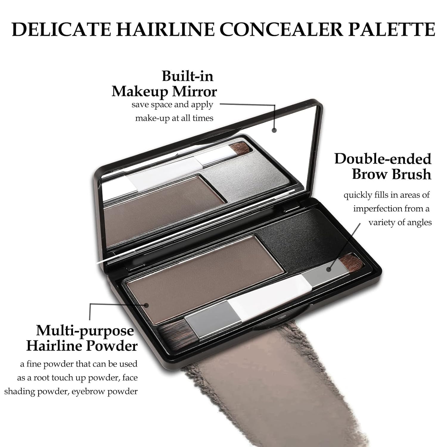 Root Cover Up, 8Gm (Dark Brown) – Instantly Cover Greys + Touch Up Highlights, Water-Sweat-Resistant Root Concealer (Dark Brown) - Image 3 thumbnail