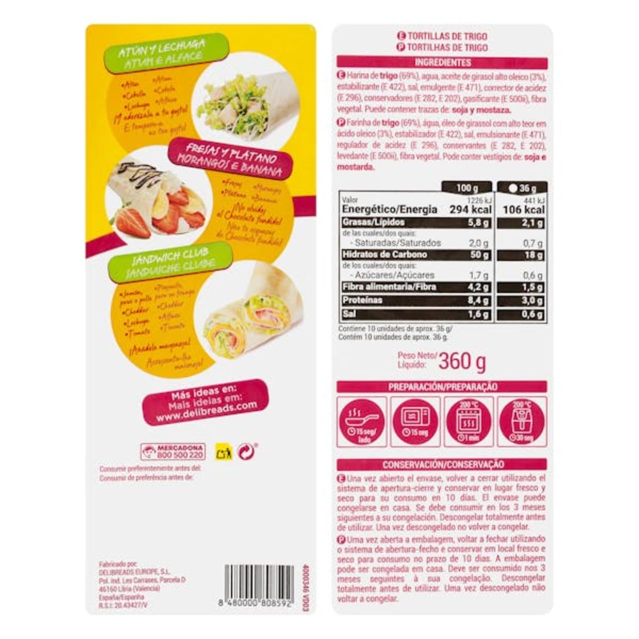 Weizentortillas, 6er-Pack