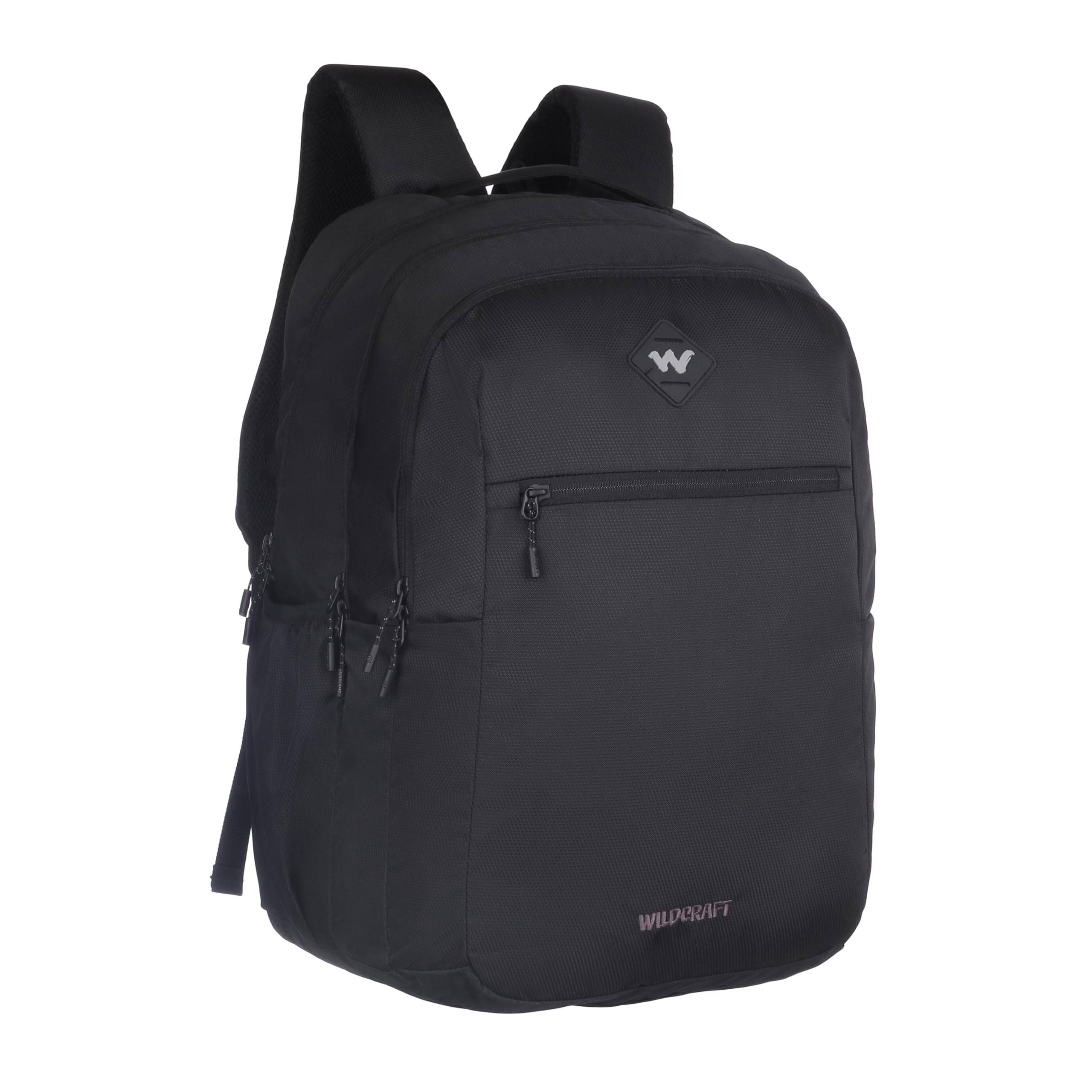 wildcraft Nylon Laptop Backpack Multi compartments, front pocket, bottle holder, School bags College bag for women and men, Ideal for school, college, office & travel 13502(Sierra 45 LP Badge Black)-picture-15