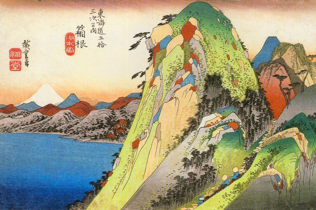 Amazon.com: Laminated Utagawa Hiroshige Hakone View Of The Lake