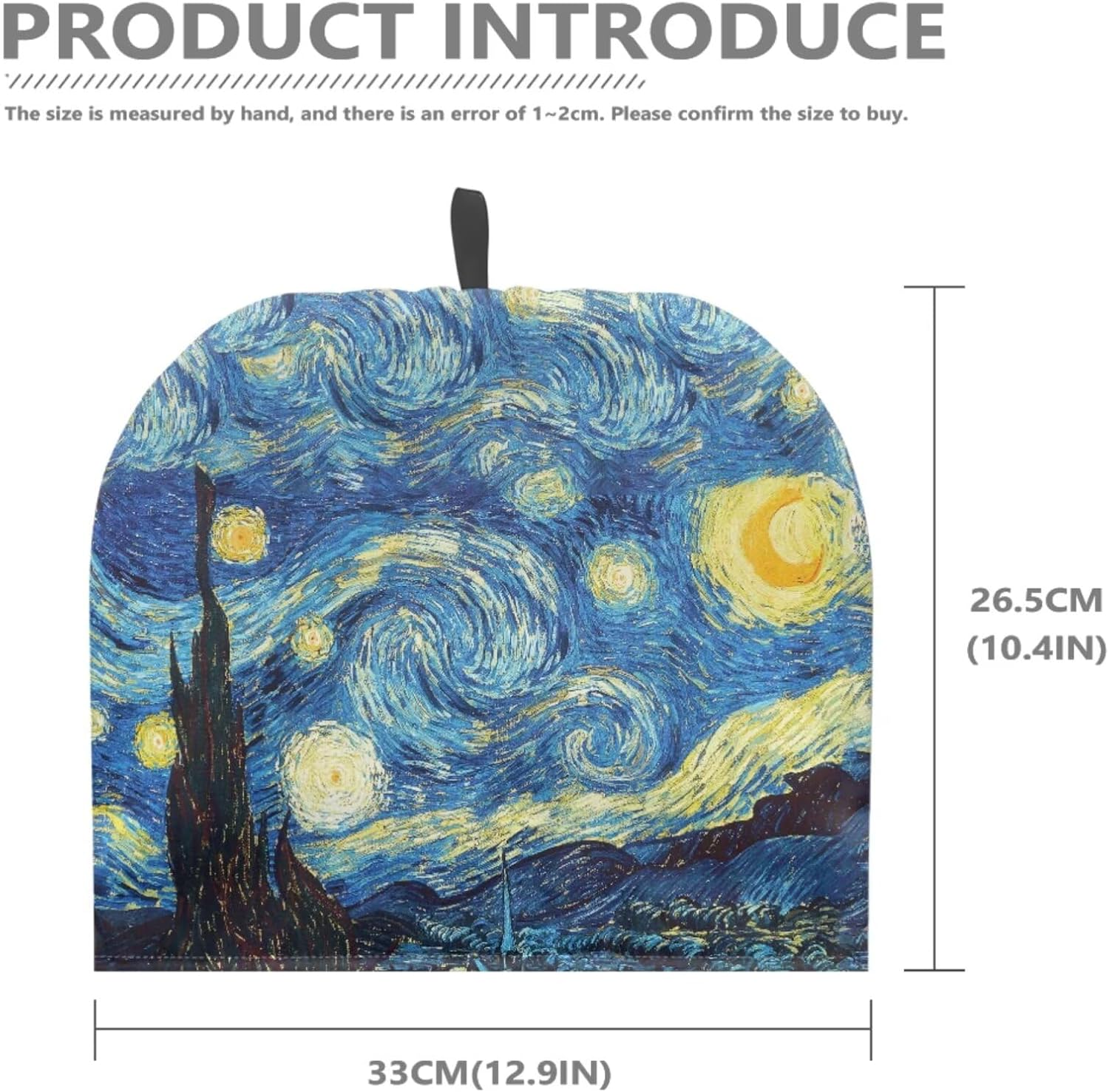 DISNIMO Van Gogh Starry Night Tea Cosy,Creative Kitchen Tea Pot Dust Cover 2pcs Set,Teapot Cozy Breakfast Warmer,Tea Pot Cover Insulation and Keep Warm,Tea Kettle Quilt for Home Kitchen Table
