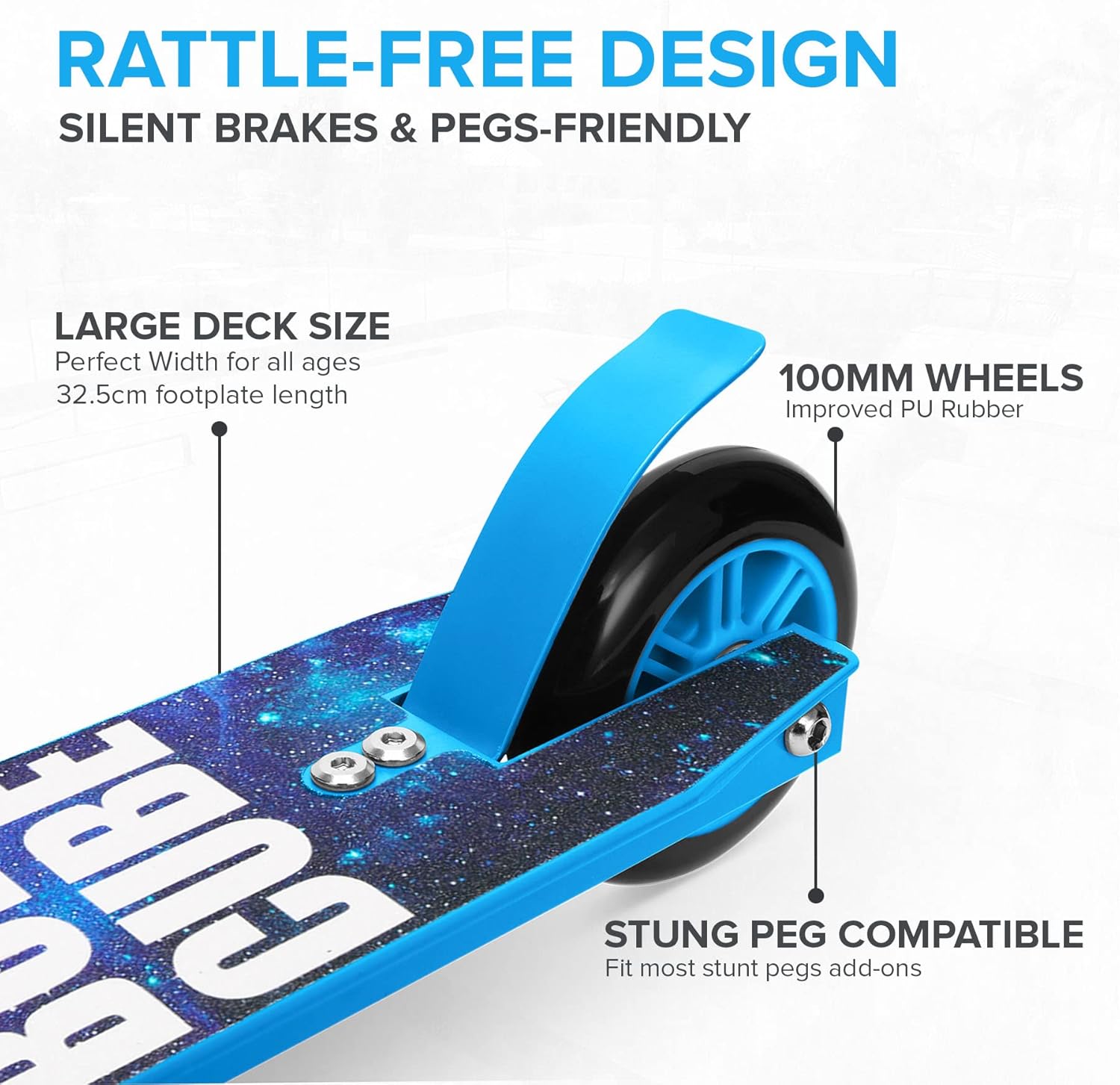 Stunt Scooter for Kids Ages 6-12 8-12 Years | Freestyle Pro 360° | Aluminium Deck | ABEC 7 | Micro Crystalized Deck - Image 5