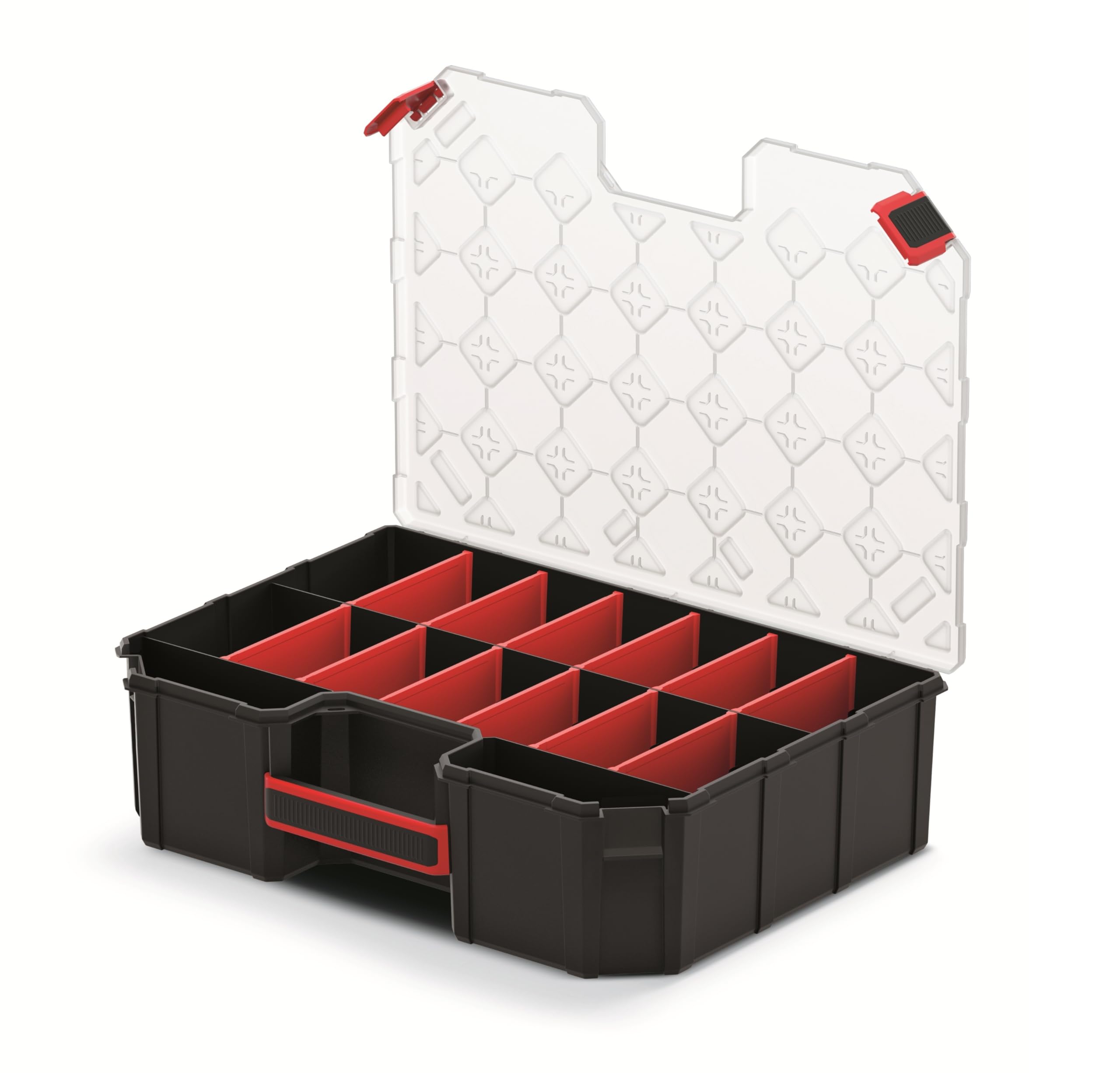 Mivos 390X284x105 Mm Assortment Box 390 X 284 X 105 Mm - Sorting Box With 16 Adjustable Compartments - Screw Box - Accessory Box - Sturdy Tool Box For Workshop - Sorting Box Made In Eu