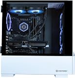 CyberPowerPC Luxe Gaming PC - Intel Core Ultra 5 245KF, Nvidia RTX 5060 Ti, 32GB RAM, 1TB NVMe SSD, 650W PSU, Wi-Fi, Windows 11, Liquid Cooling, Amethyst 360M Airflow White - 6