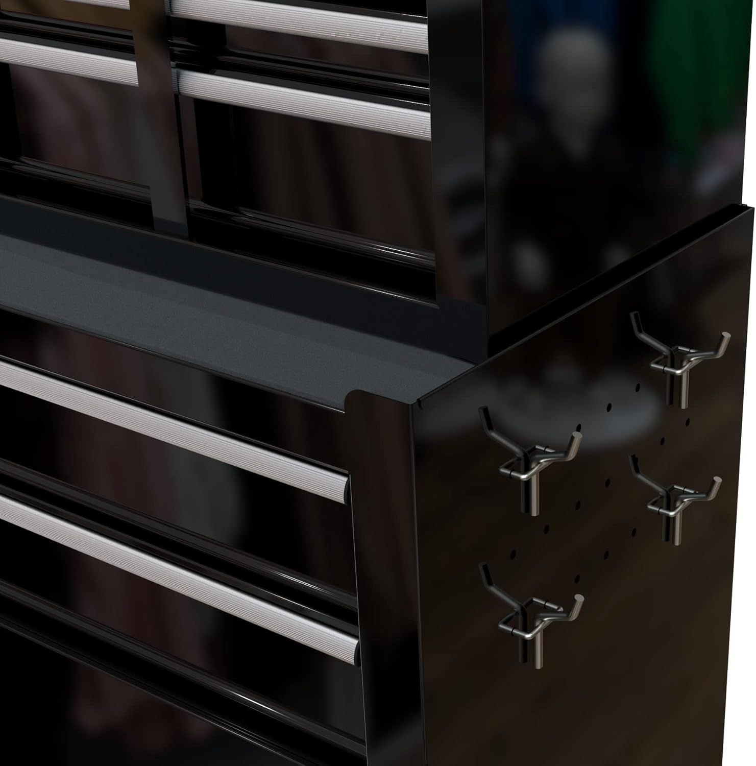 8-Drawer Tool Storage Cabinet-High Capacity Rolling Tool Chest with Wheels and Drawers,Black