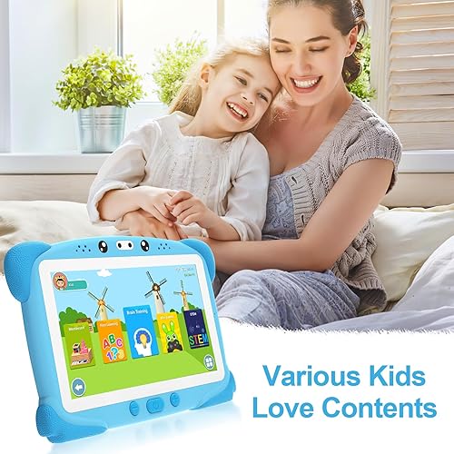 Miniatura 2 de Tableta infantil 7 para niños, tableta de 32 GB para aprendizaje de niños pequeños, tableta para niños con WiFi, cámara, pantalla IPS, control
