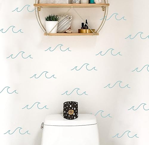 Miniatura 3 de Pegatinas de pared de ondaspegatina de ondacalcomanía de decoración de océano de veranodecoración extraíbleregalofabricado en EE. UU