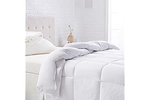 Amazon Basics White Down Alternative Comforter and Duvet Insert with Corner Tabs