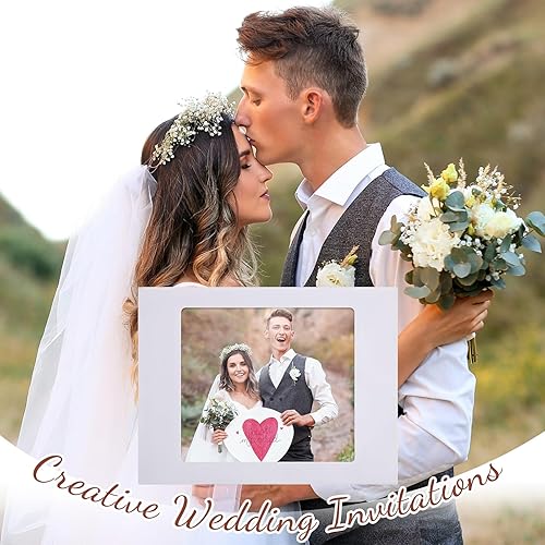 Miniatura 3 de Ctosree 100 sobres de cara completa, sobres de papel blanco de 37 libras con ventana completa transparente para fotos, catálogo, revistas, folletos,