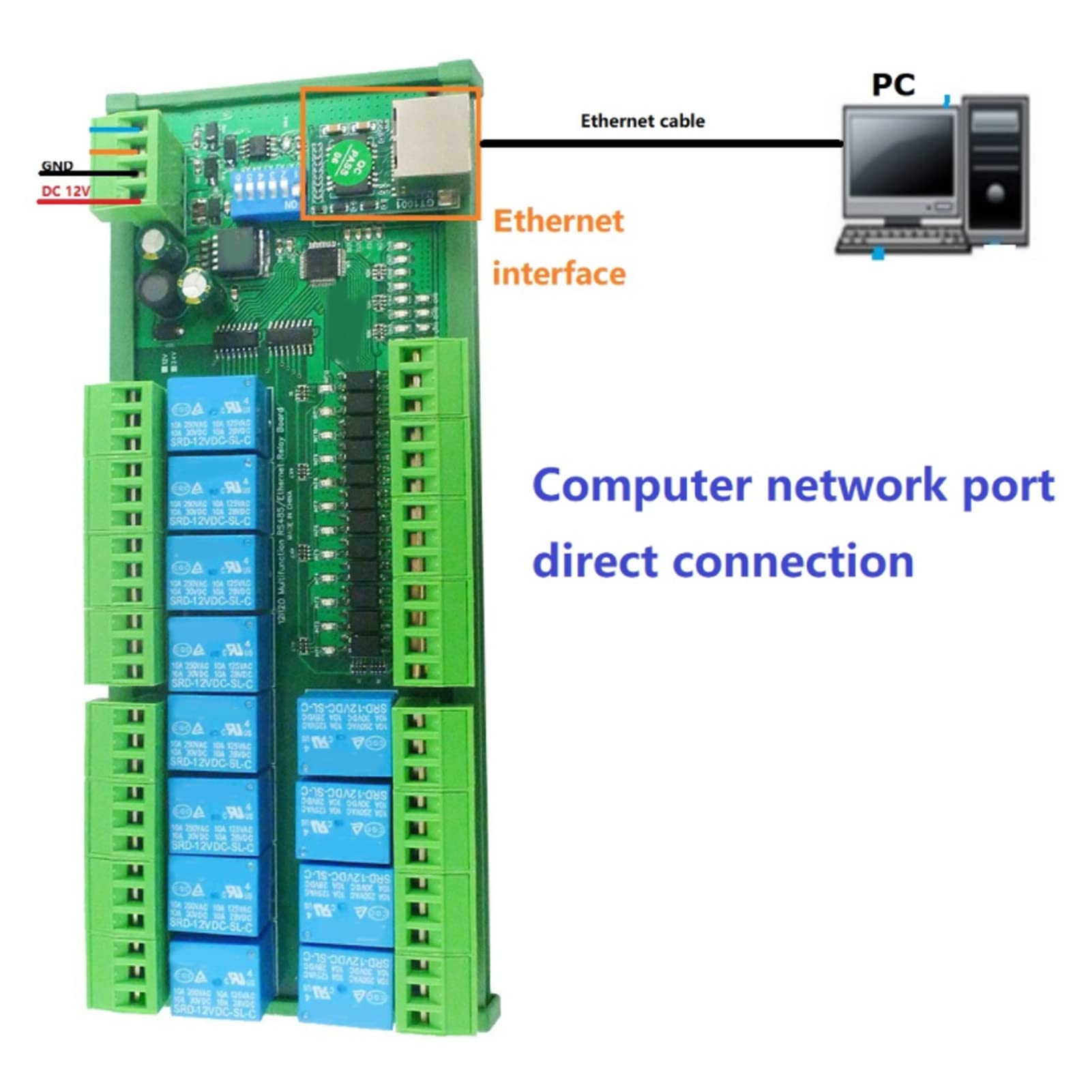 Moduł Przełącznika Przekaźnika, 12 DIO, 24 V RTU IP PLC