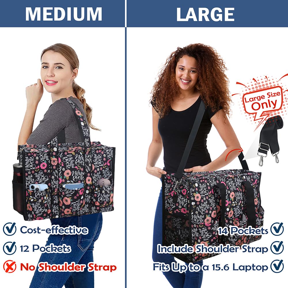 ABAMERICA Krankenschwestertasche für die Arbeit, Stilltasche, mehrere Taschen, wasserdicht, mit Reißverschluss, klinische Tasche für Stillstudenten