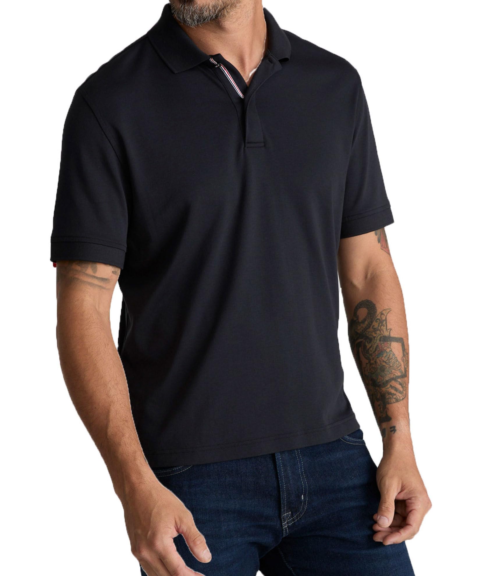 untuckit short sleeve wrinkle free supima cotton polo shirts for men