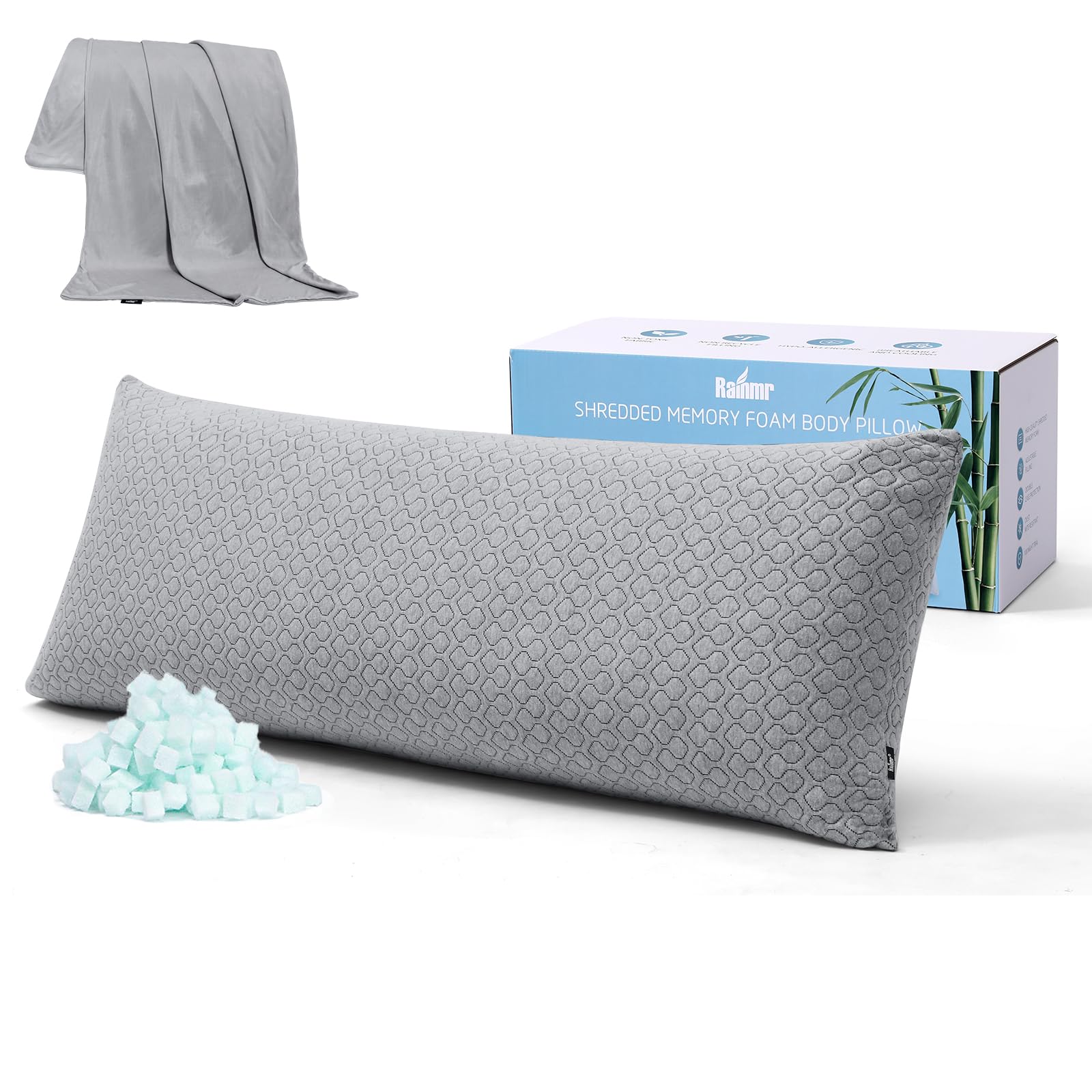 Amazon.com: Rainmr Thick Memory Foam Body Pillow - Full Body