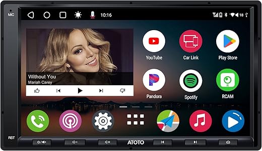ATOTO A6PF Android Double-DIN Car Stereo, Wireless CarPlay, Wireless Android Auto, Mirrorlink, 7" Touchscreen in-Dash GPS Navigation, Dual Bluetooth, WiFi/BT/USB...