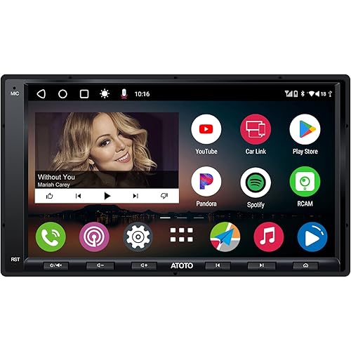 ATOTO A6PF Android Double-DIN Car Stereo, Wireless CarPlay, Wireless Android Auto, Mirrorlink, 7" Touchscreen in-Dash Navigation, GPS Tracker, WiFi/BT/USB Tethering, HD LRV, 2G+32G, A6G2A7PF