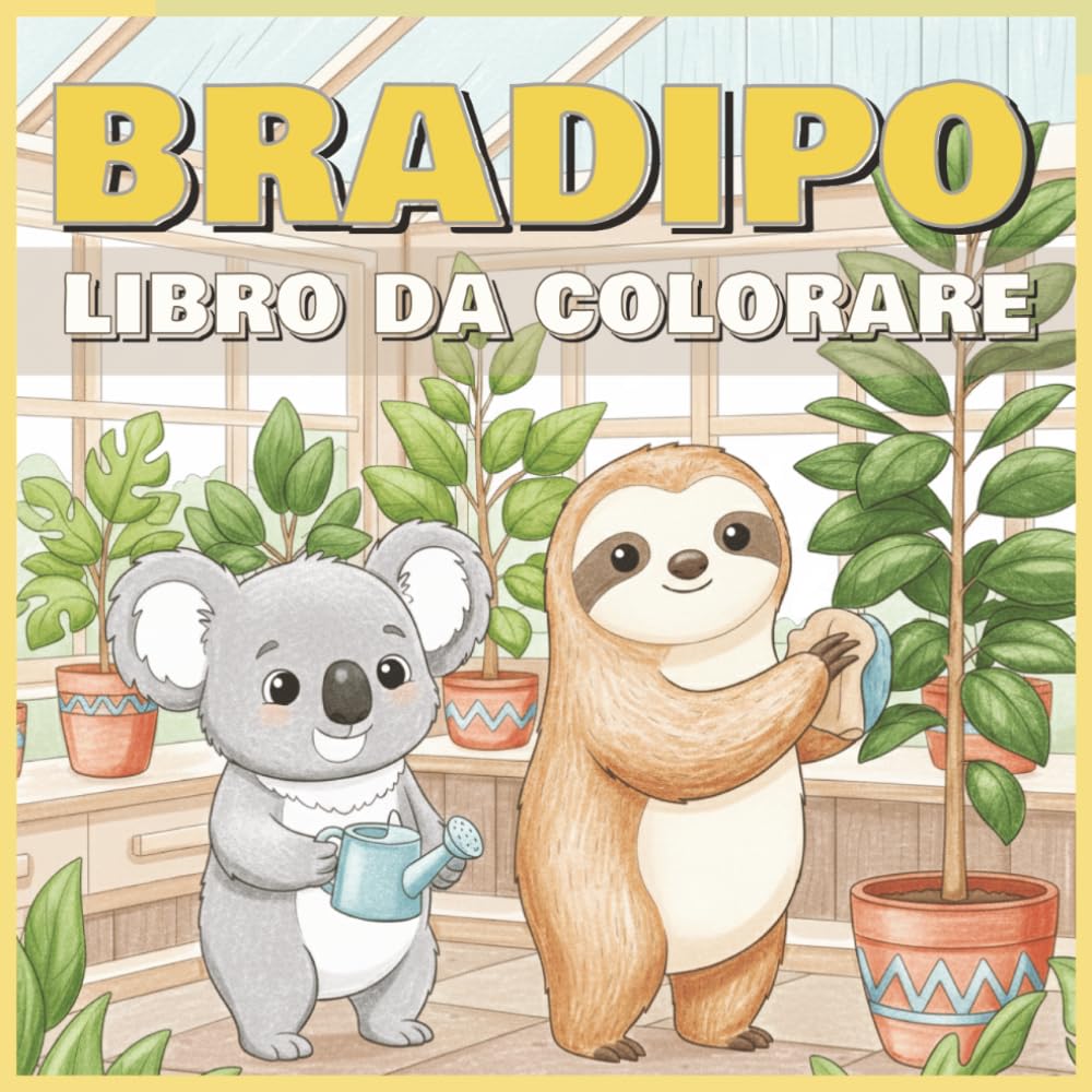 Bradipo: Libro da colorare, 50 illustrazioni (Libri da colorare di simpatici animali)