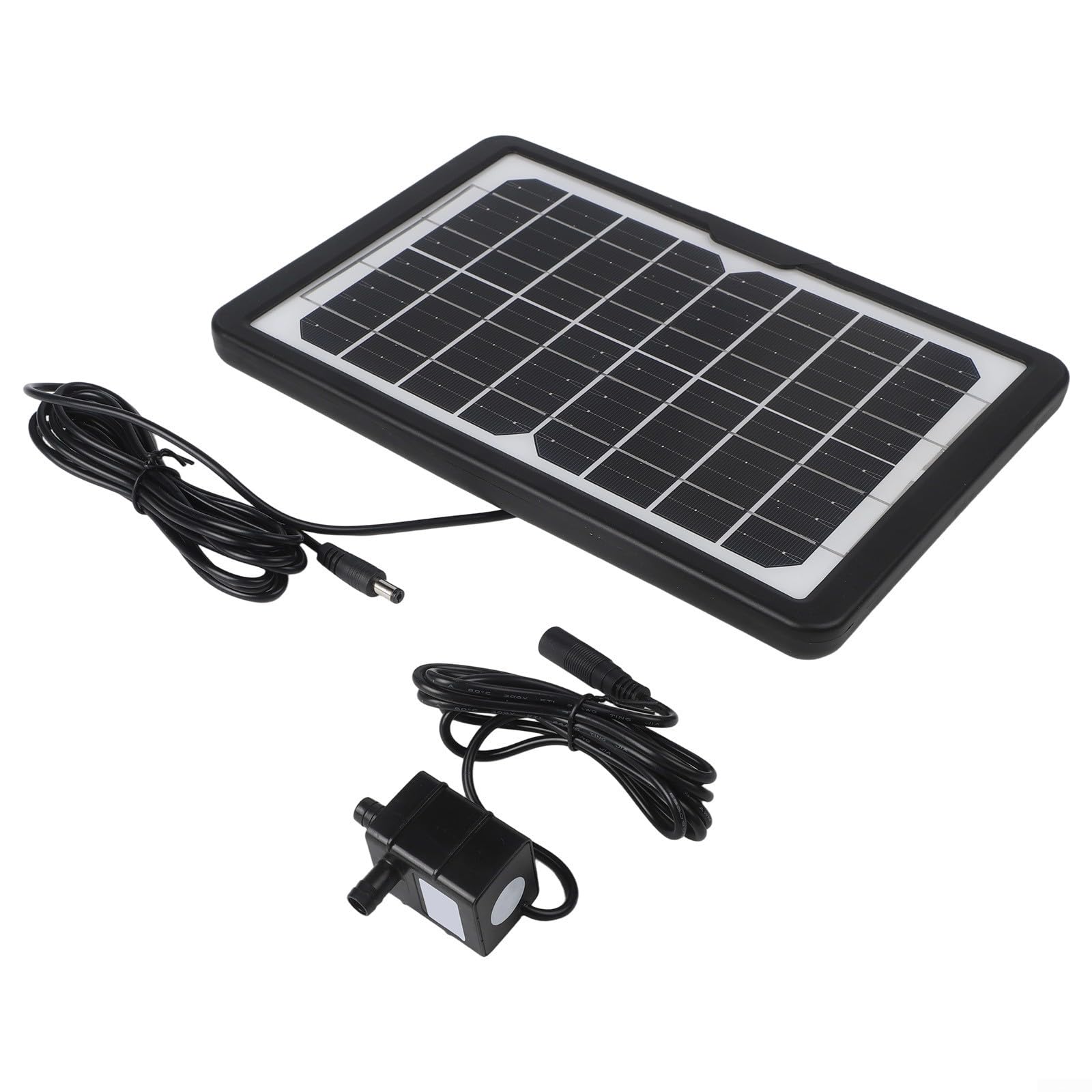 Kit de pompe à eau submersible à énergie solaire 6 W 9 V avec panneau réglable et support, débit de 240 l/h pour bassin, aquarium, rocaille, fontaine de jardin, extérieur