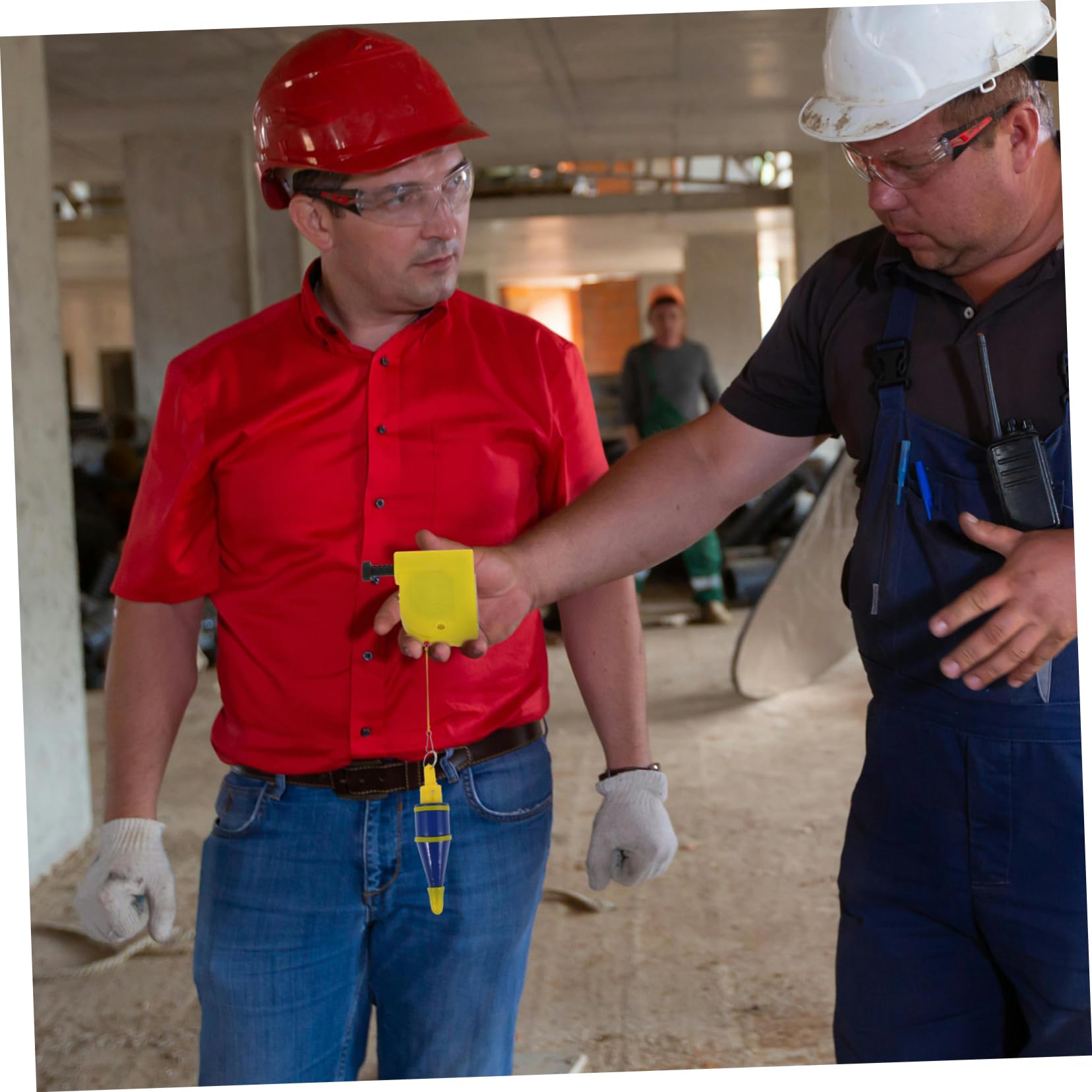 Strumento a Piombo 5m Accessorio, Misurazione Precisa per Edilizia | Allineamento Verticale Accurato, Struttura Plastico-ferro, Uso in Cantiere e Lavorazione Legno