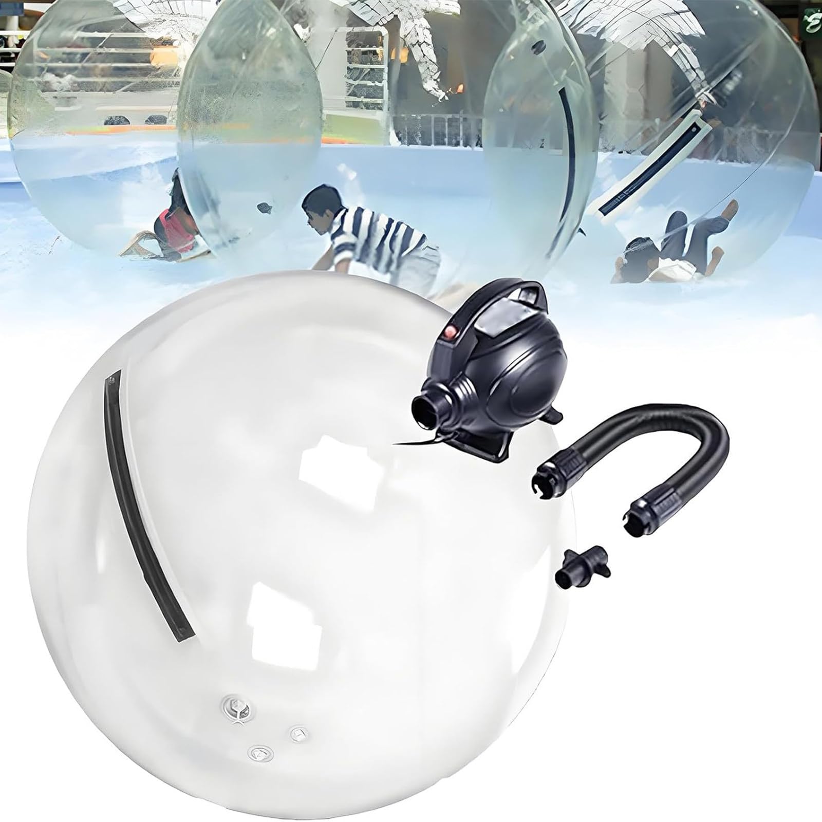 Water Roller Walking Bub-ble Zorb Ball, Inflatable Zorb Ball Zipper, Clear Dancing Ball, for Playground and Ocean Park Or Performing Arts Equipment,1.5m