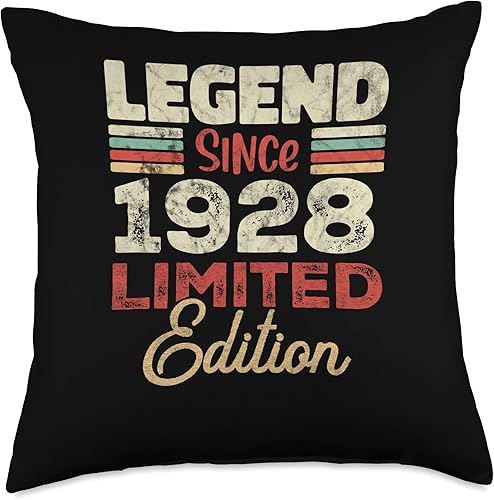 Retro Since 1928 Limited Edition Born in 1928 95 años desde 1928 edición limitada, 18 x 18 pulgadas, multicolor