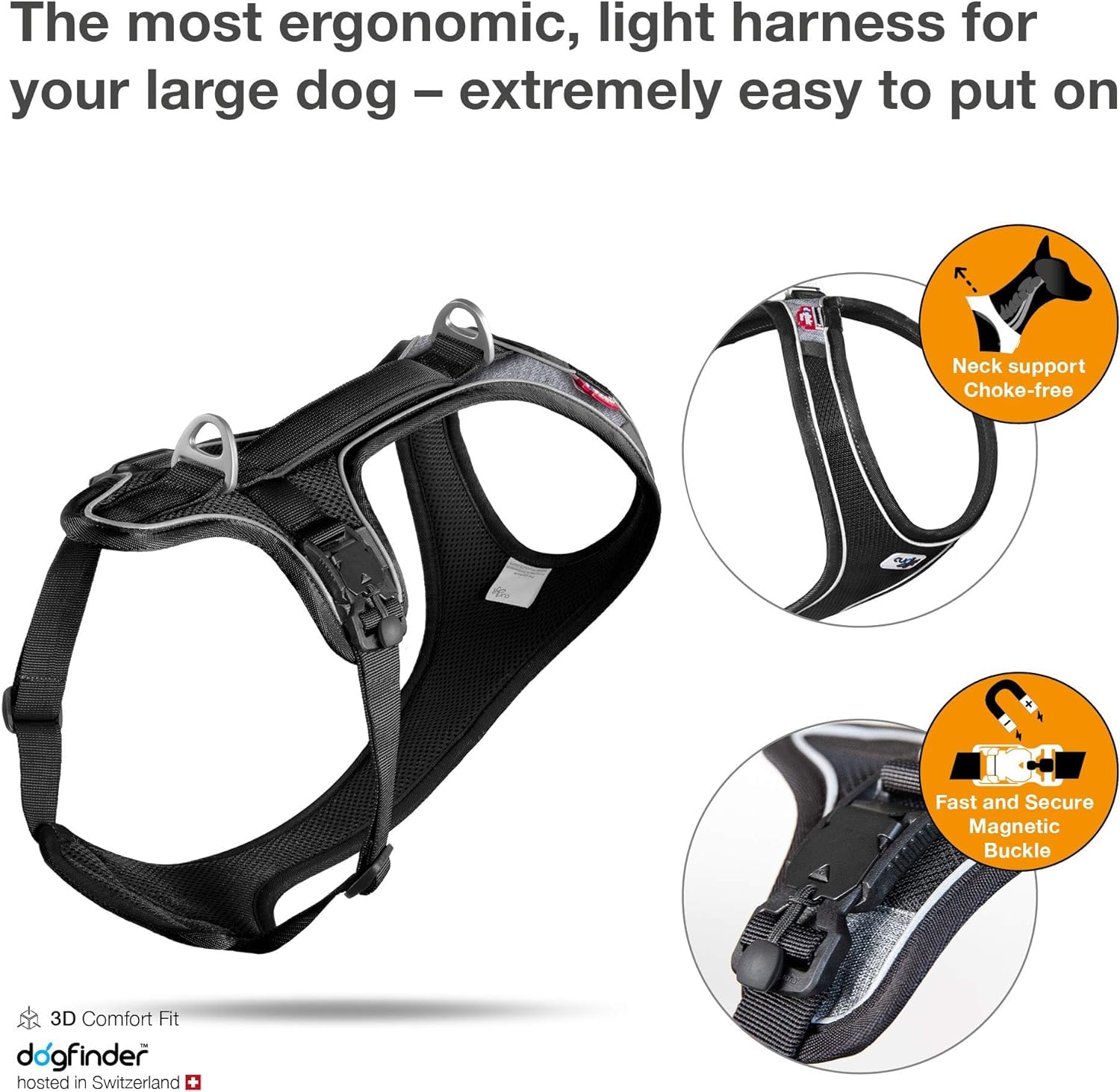 Magnetic Belka Comfort Harness Black M