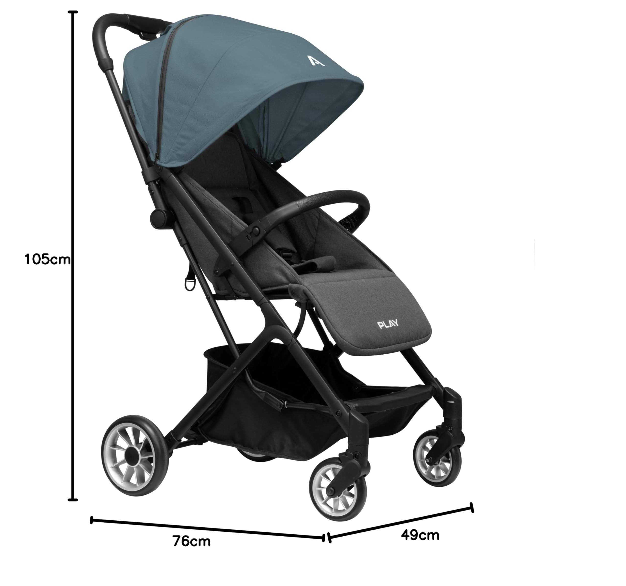 Play. Silla de paseo ligera plegable Play Hop, de 0-36 meses o de 0-22kg (Ocean Blue)
