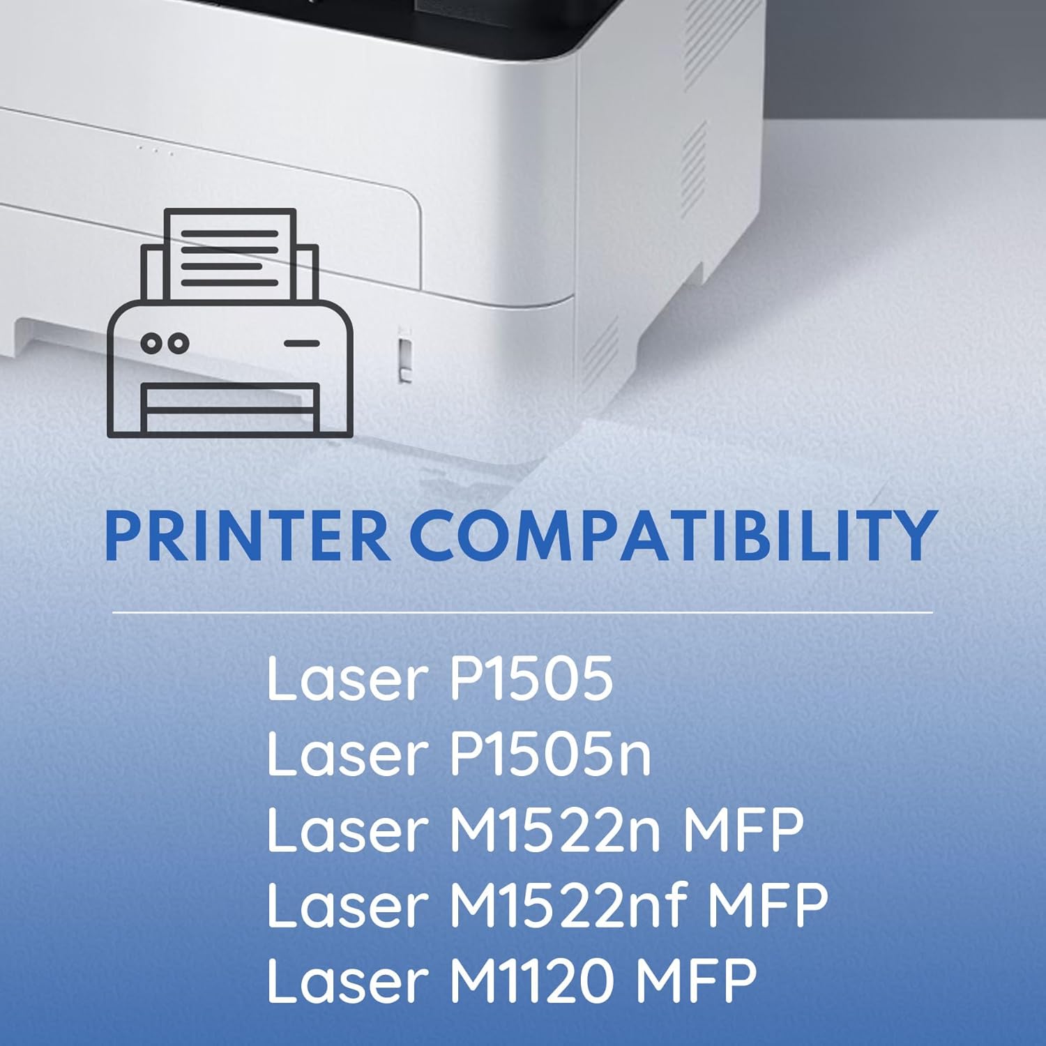 36A High Yield Toner Cartridge CB436A Compatible Replacement for HP 36A Toner M1522n MFP M1523nf MFP M1120 MFP P1505 P1505n Printer 1-Pack Black