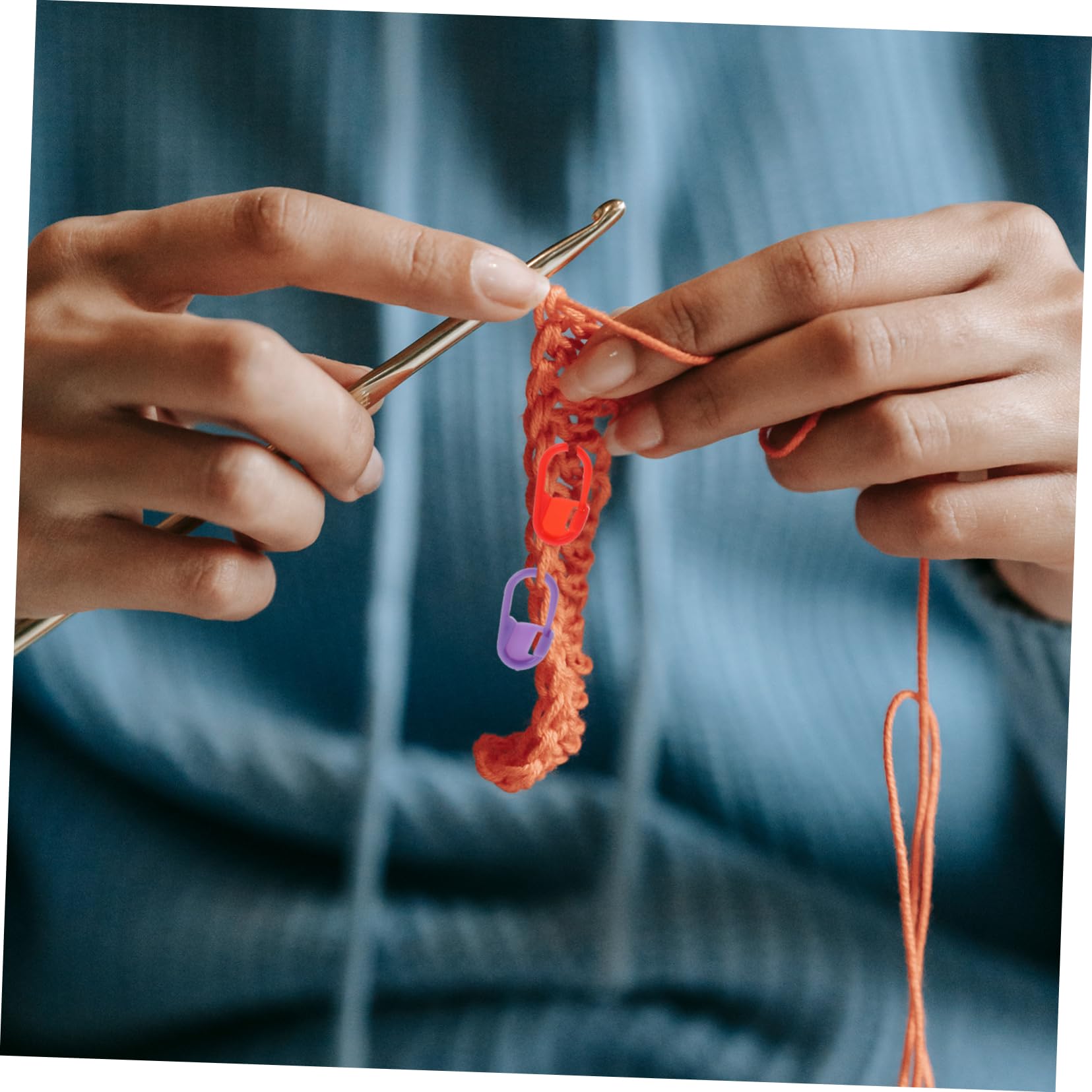 80 Segnapunti A Forma Di Cuore Per Uncinetto – 8 Colori, In Plastica ABS, Con Scatola Portaoggetti