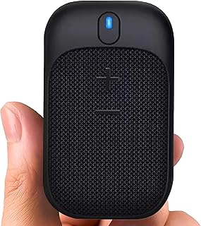 Golf Speaker/Wireless Wearable Bluetooth Speaker/Portable/Clip on/Up to 18hrs of Battery Life/Built-in Mic for Hands-Free Music and Calls/Water Resistant/Modern Design (Black)