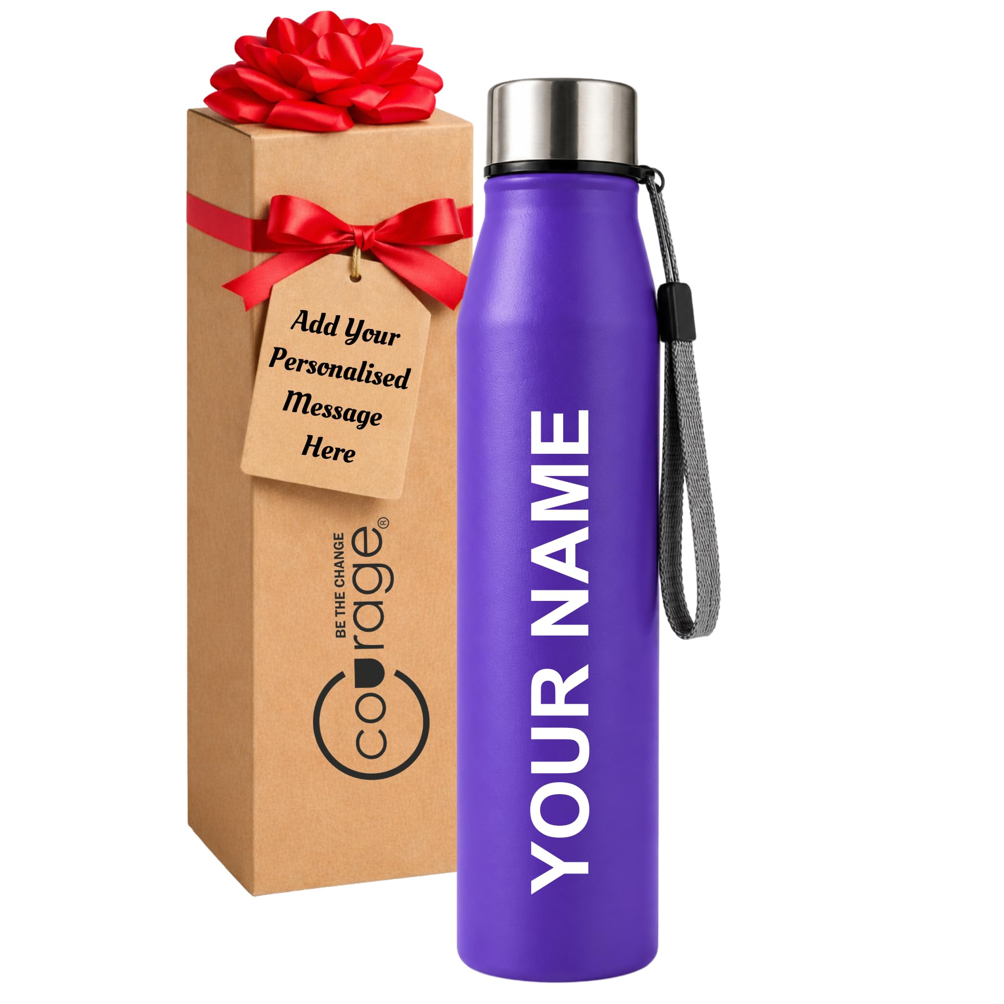 Personalized Name Engraved Water Bottle 1 Litre (Pink)| Custom Laser Engraved Stainless Steel Bottle |Leakproof Water Bottle with Carry Loop for Gym, Office & School |Gift for Kids, Men & Women. — Amazon image 10