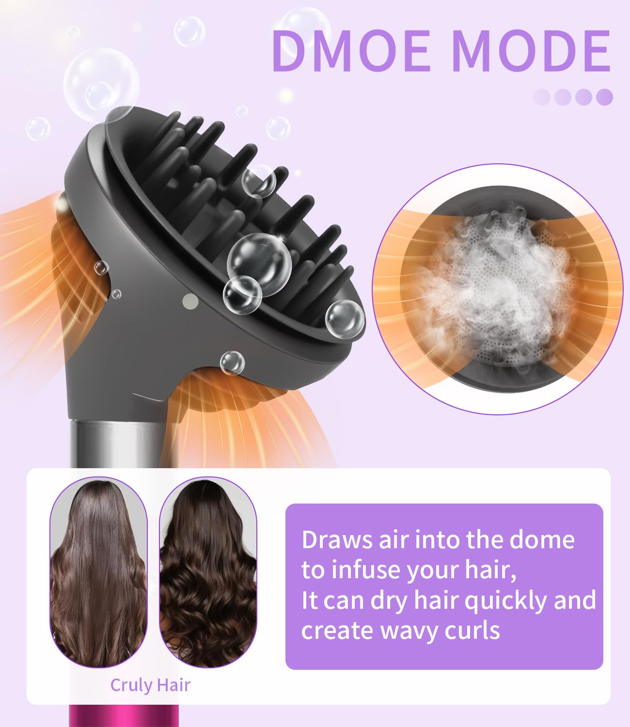 Accessori Diffusore Wave+Curl per Styler HS01 HS05 HS08 – Diffusore compatibile per Dyson Airwrap per Capelli Ricci e Volume – Accessori Styling Professionale per Asciugacapelli Ricci Naturali