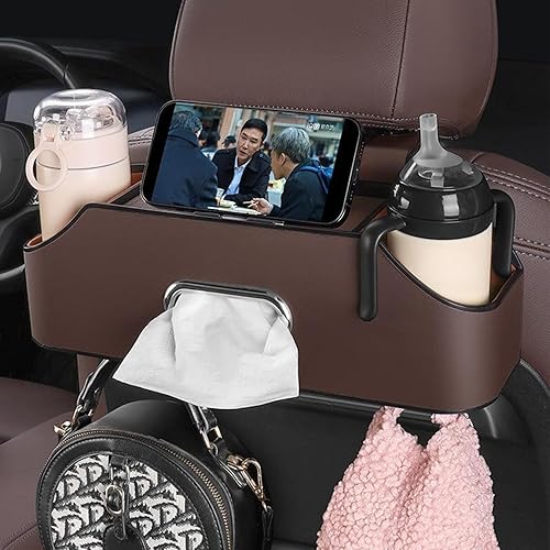 UPcot Organizador de asiento trasero múltiple para asiento de automóvil, cubo de basura para respaldo de automóvil, mantiene tu vehículo limpio y